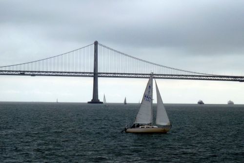 Įlanka, Tiltas, San Franciskas, Oaklando Įlankos Tiltas, Kabantis Tiltas, Plieniniai Kabeliai, Burlaivis, Buriavimas