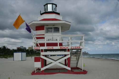 Lauko Laikrodis, Majamio Paplūdimys, Florida, Papludimys, Kranto, Panorama