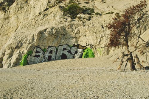 Papludimys, Grafiti, Dažyti, Spalvos, Smėlis, Graikija, Egremni Beach