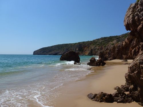 Papludimys, Vanduo, Paplūdimio Jūra, Algarve, Akmuo, Paplūdimio Vanduo, Banga, Gražūs Paplūdimiai