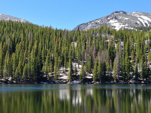 Bear Lake,  Kolorado,  Pobūdį,  Kalnai,  Ežerų,  Rami,  Vandens,  Atspindys