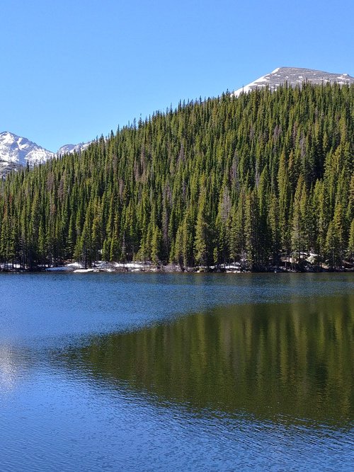 Bear Lake,  Kolorado,  Kalnai,  Uolėti Kalnai,  Vandens,  Pobūdį,  Lauke,  Atspindžiai,  Ežeras,  Kraštovaizdis,  Pavasaris