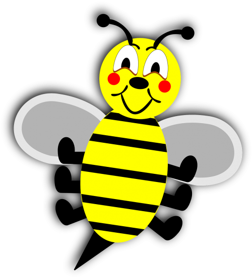 Bičių, Isp, Kamanė, Medaus Bitė, Vabzdys, Medus, Geltona, Stinger, Šerti, Laimingas, Šypsosi, Animacinis Filmas, Nemokama Vektorinė Grafika