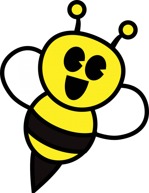 Bičių, Vabzdys, Isp, Medaus Bitė, Mielas, Laimingas, Nemokama Vektorinė Grafika