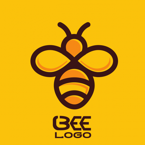 Bičių, Logotipas, Piktograma, Vabzdys, Gamta, Simbolis, Dizainas, Medaus Bitė, Natūralus, Bitininkystė, Skristi, Medus, Kamanė, Nemokama Vektorinė Grafika