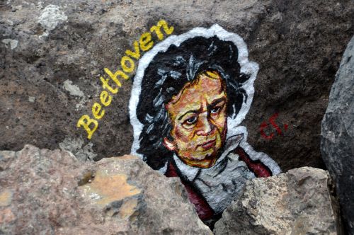 Beethovenas, Menas, Akmuo, Grafiti, Meno Kūriniai, Veidas, Galva