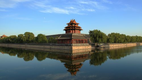 Pekinas, Nacionalinis Rūmų Muziejus, Bokštas, Moat, Kraštovaizdis, Pastatas