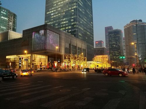 Pekinas, Naktis, Gatvių Fotografija