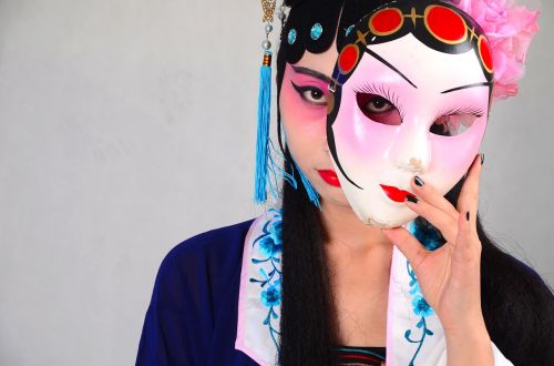 Pekino Opera, Kaukė, Kinija, Moteris, Makiažas, Kaip Aš, Stilius, Tradicinis, Portretas