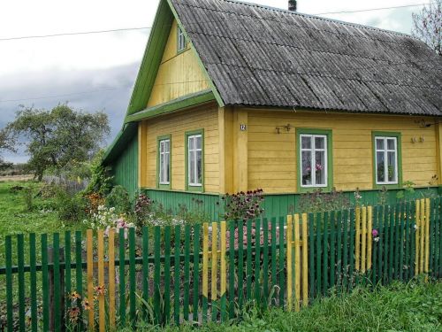Baltarusija, Namas, Namai, Architektūra, Gamta, Lauke, Kaimas, Šalis, Kaimas