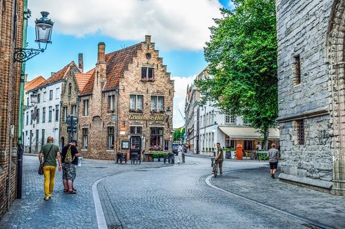 Belgija,  Brugge,  Architektūra,  Statyba,  Miestas,  Metai,  Istoriškai,  Idiliškas,  Vaizdingas,  Turizmas,  Vasara