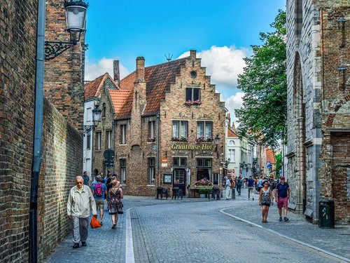 Belgija,  Brugge,  Architektūra,  Statyba,  Miestas,  Metai,  Istoriškai,  Idiliškas,  Vaizdingas,  Turizmas,  Vasara