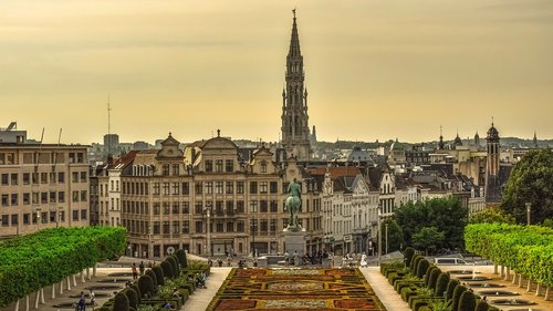 Belgija,  Briuselyje,  Menai Loi,  Architektūra,  Pastatai,  Kvadratinių,  Gėlių Kilimas,  Kelionė,  Turizmas,  Popietę,  Europa