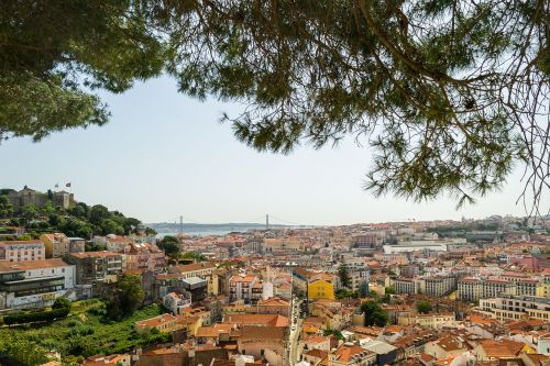 Belvedere, Lisbonas, Miradouro Da Graça, Malonės Apylinkė, Vista, Kraštovaizdis, Portugal, Turizmas, Panorama