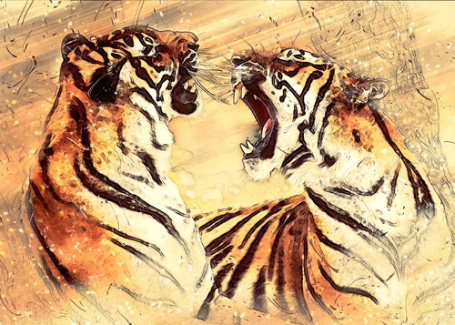 Bengališkas Tigras,  Katė,  Kačių,  Žinduolis,  Egzotiškas,  Wildcat,  Pobūdį,  Predator,  Dryžuotas,  Gyvūnas,  Agresyvus,  Kovos,  Skaitmeninis Manipuliavimo,  Fotomenas,  Nemokama Iliustracijos