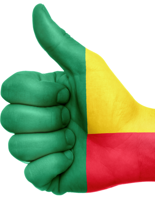 Beninas, Vėliava, Ranka, Nacionalinis, Pirštai, Patriotinis, Patriotizmas, Afrikos, Beninas, Gestas, Nykščiai Aukštyn