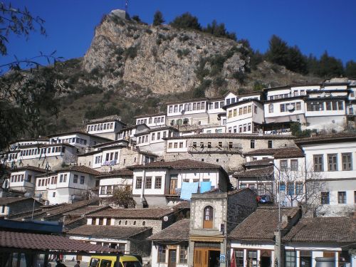 Berat, Albania, Pilis, Balkanų, Europa, Kala, Mangalem, Istorija