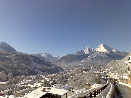 Berchtesgaden, Žiema, Bavarija, Sniegas