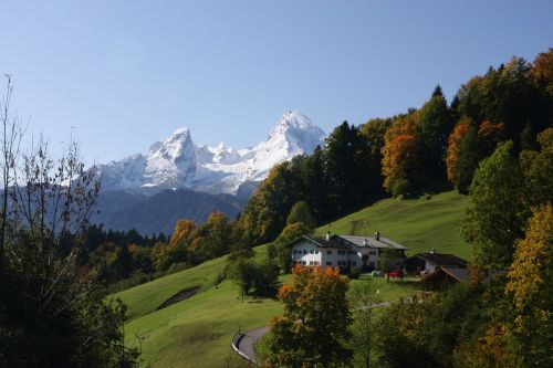 Berchtesgaden, Bavarija, Watzmann, Vokietija, Kalnas, Koenigssee, Oberbayern