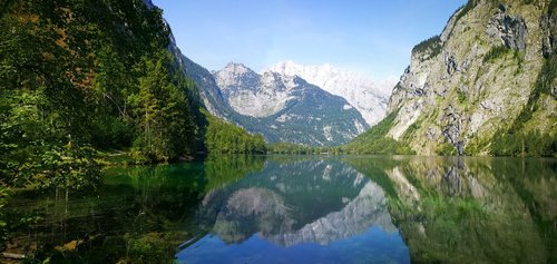 Berchtesgaden,  Upper Lake,  Königssee,  Pobūdį,  Vandens,  Išsaugojimas,  Žygiai,  Atsipalaiduoti,  Veidrodinis