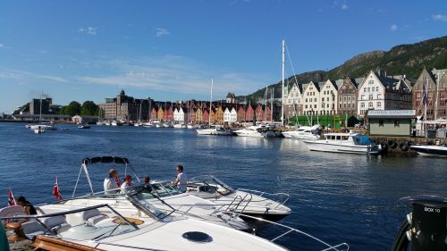 Bergen, Uostas, Norvegija, Skandinavija, Vanduo, Valtys, Orientyras