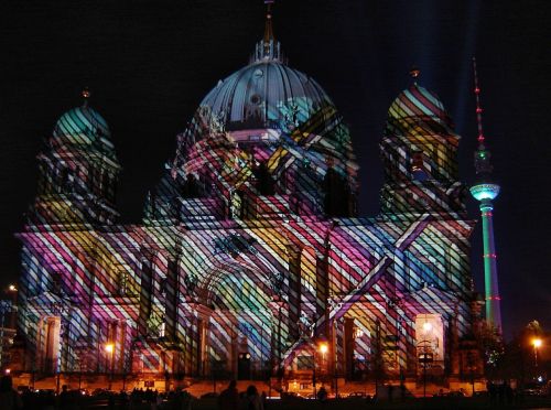 Berlyno Katedra, Dom, Berlynas, Šviesos Miestas, Naktis, Žibintai, Menas