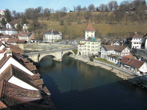 Bern, Centro, Šveicarija, Upė, Tiltas