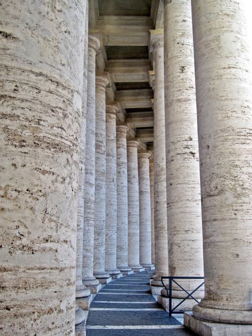 Bernini Kolonade, St Peterio Aikštė, Roma, Italy, Stulpeliai, Architektūra, Vatikanas