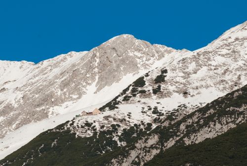 Bettelwurfhütte, Signalkopf, Alpių Namelis, Namas, Alpės, Kalnai, Prieglobstis, Sniegas