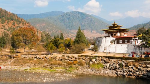 Butanas, Pagoda, Budizmas, Religija, Kraštovaizdis