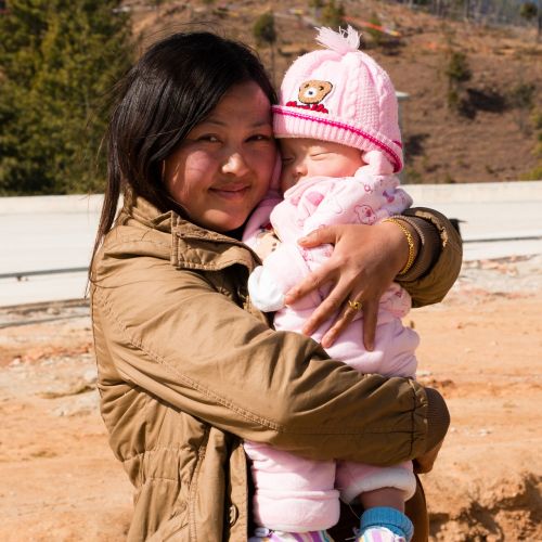 Bhutanese, Motina, Kūdikis, Meilė, Asian