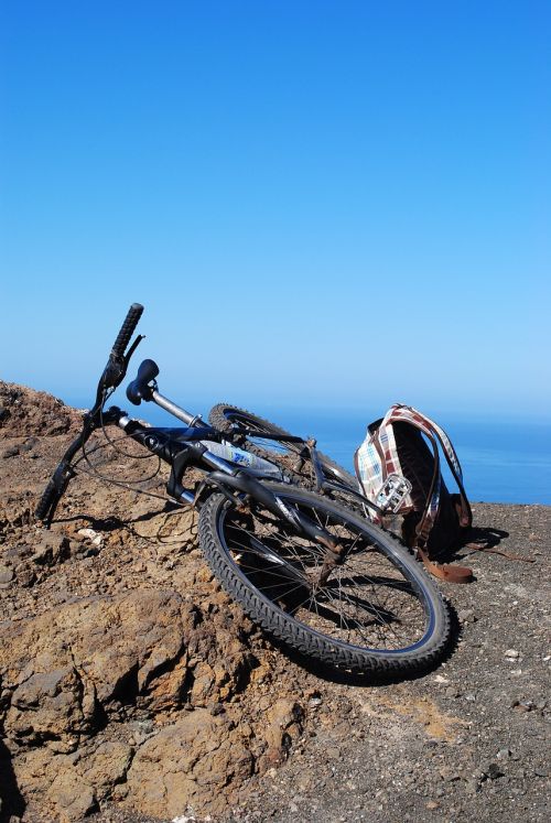 Pasivažinėjimas Dviračiu, Kalnai, Jūra, Sala, Kanarų Salos, Fuerteventura