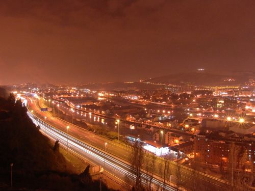 Bilbao, Naktis, Šviesa, Apšvietimas, Miestas, Atmosfera, Tamsi