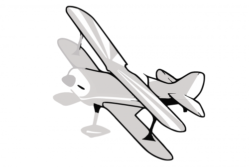 Biplanas, Lėktuvas, Lėktuvas, Lėktuvai, Skraidantis, Skristi, Nemokama Vektorinė Grafika