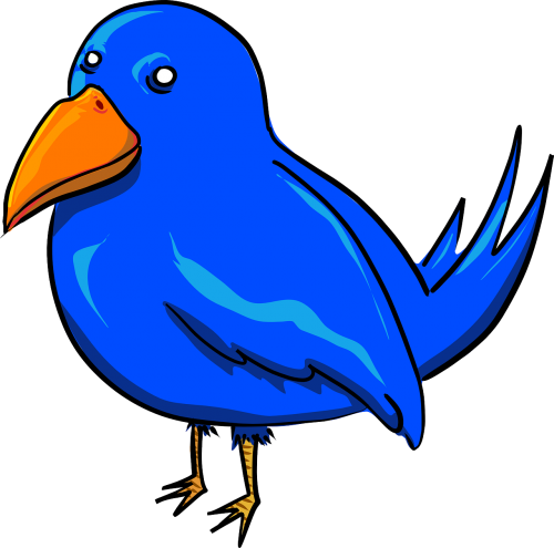 Paukštis, Mėlynas, Twitter, Čivināšana, Gyvūnas, Nemokama Vektorinė Grafika