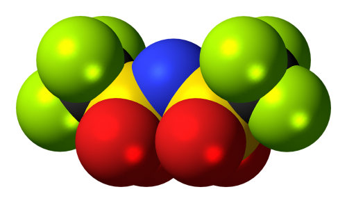 Bistriflimido Anijonas, Molekulė, Modelis, Junginys, Struktūra, Chemija, Mokslas, Atomai