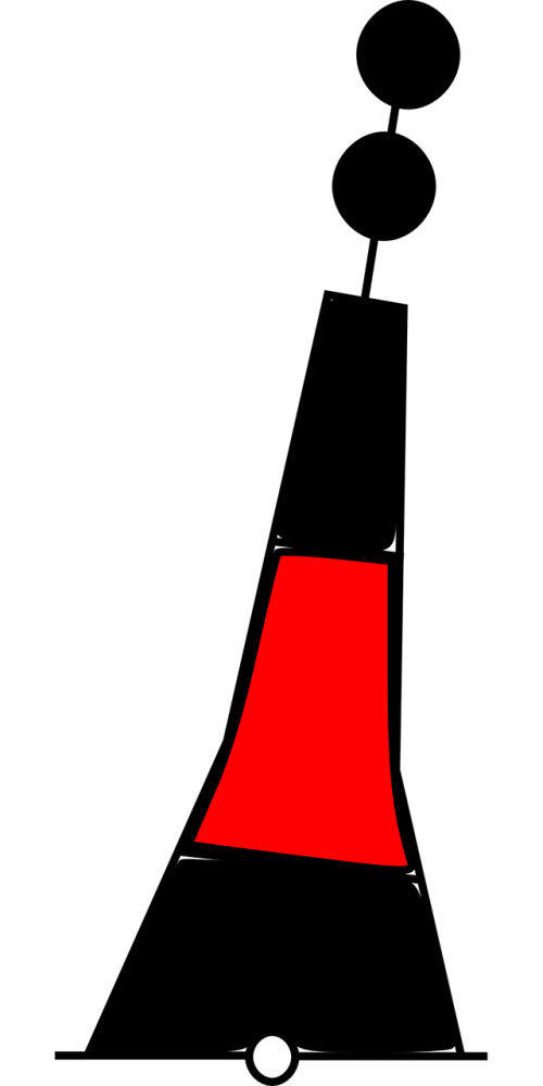 Juoda-Raudona-Juoda, Plūduras, Diagrama, Navigacija, Buriavimas, Jūra, Simbolis, Nemokama Vektorinė Grafika