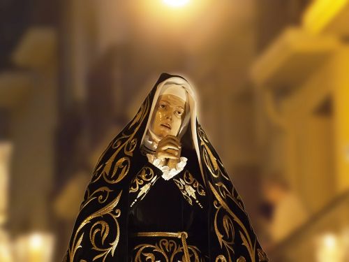Palaiminta Virgininė Marija, Procesija, Skausmingas, Pamplona