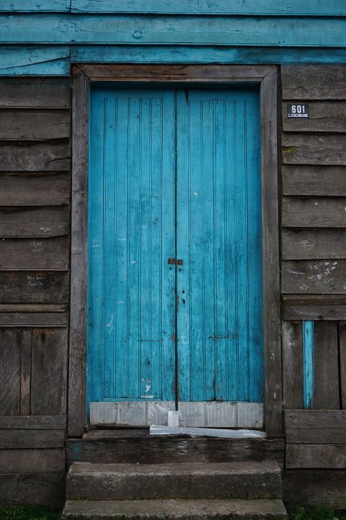 Mėlynas, Durys, Įėjimas, Kaimiškas