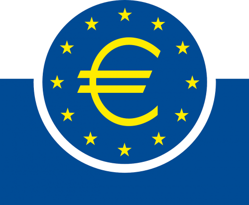 Mėlynas, Geltona, Balta, Žvaigždės, Euras, Logotipas, Europietis, Bankas, Centrinis, Nemokama Vektorinė Grafika