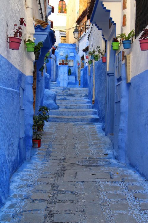 Mėlynas Miestas, Senamiestis, Chefchaune, Marokas, Akmuo, Maroko Namai, Dangas, Saunus
