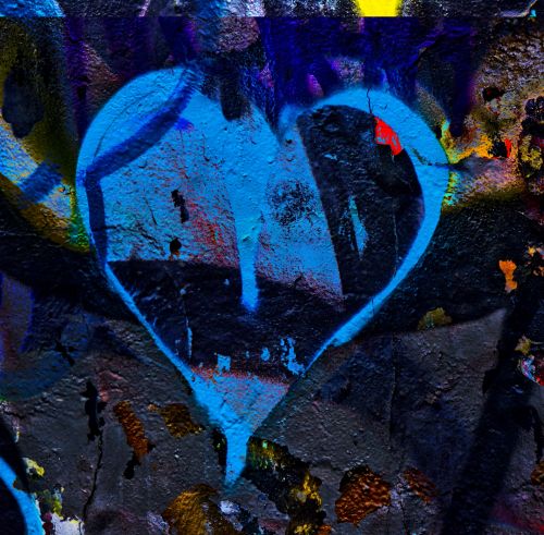 Širdis,  Grafiti,  Mėlynas,  Abstraktus,  Dažytos,  Purslų & Nbsp,  Dažytos,  Miesto & Nbsp,  Menas,  Menas,  Mėlyna Grafiti Širdis