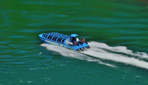 Mėlyna Jet Valtis, Greičio Viršijimas, Niagaros Upė, Turistų Atrakcijos, Greitas Veiksmas