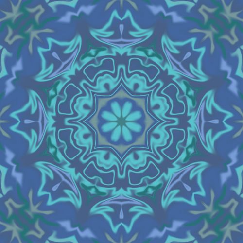 Mandala,  Kaleidoskopas,  Mėlynas,  Abstraktus,  Mėlynas Kaleidoskopas