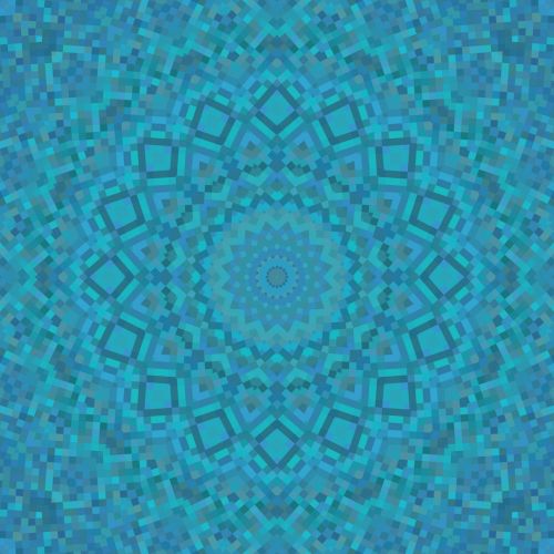 Kaleidoskopas,  Mėlynas,  Abstraktus,  Aikštės,  Antklodė,  Mėlynas Kaleidoskopas