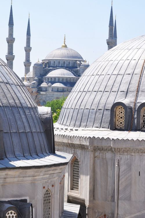 Mėlyna Mečetė, Istanbulas, Turkija, Mečetė, Architektūra, Paminklas, Religiniai Paminklai, Mėlynas, Stogai, Kelionė, Religinis, Pastatas, Religija, Rūmai