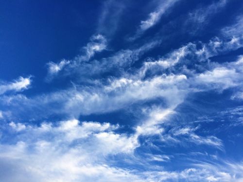Mėlynas Dangus, Balti Debesys, Atmosfera, Vėjas, Teka, Otsu Parkas, Yokosuka, Kanagawa Japan, Japonija
