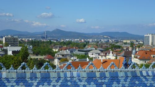 Mėlynas Dangus, Zsolnay Stogas, Budapest, Kraštovaizdis