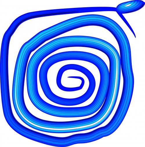 Mėlynas,  Gyvatė,  Kaip,  Spiralė,  Balta,  Fonas,  Mėlyna Spirale 2