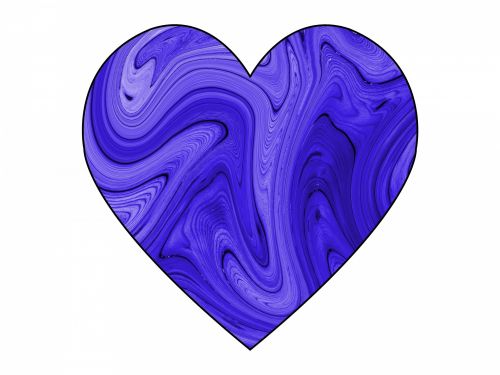 Swirly,  Deformuoti,  Širdis,  Valentine,  Valentino Diena & Nbsp,  Meilė,  Mėlynas,  Mėlyna Sūkurinė Širdis 1